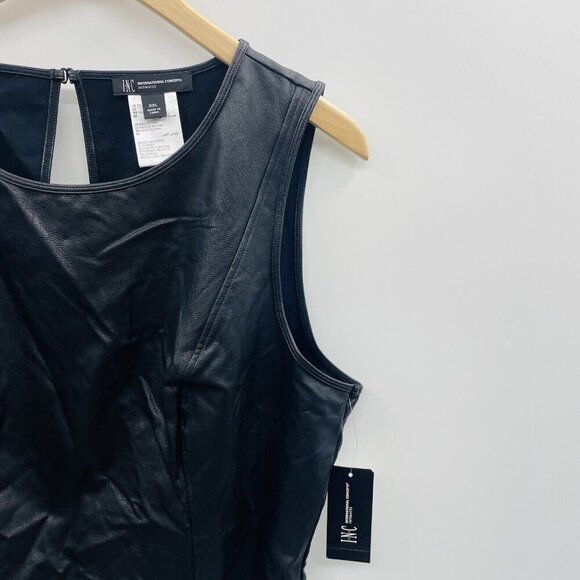 INC International Concepts Womens XXL Faux Leather Bodysuit in Black $50 118 - Picture 4 of 10